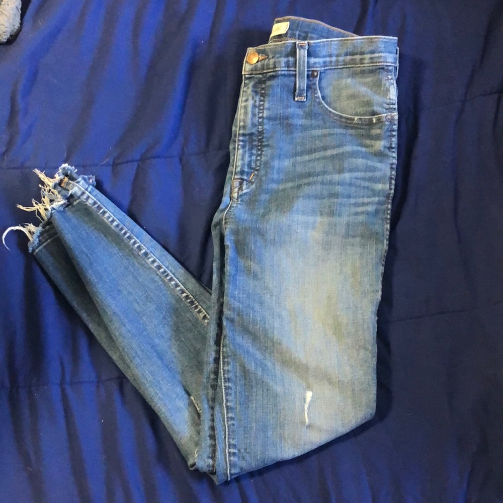Madewell Cropped Distressed Skinny Jeans